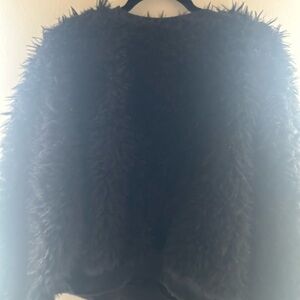 Black fur sweater